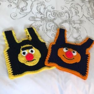 Set of two Sesame Street Bert&Ernie handmade vests